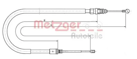 Seilzug, Feststellbremse hinten links hinten rechts METZGER AUTOTEILE 10.6224 Bild Seilzug, Feststellbremse hinten links hinten rechts METZGER AUTOTEILE 10.6224