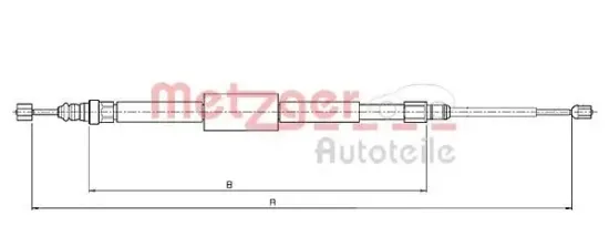 Seilzug, Feststellbremse METZGER 10.6687 Bild Seilzug, Feststellbremse METZGER 10.6687