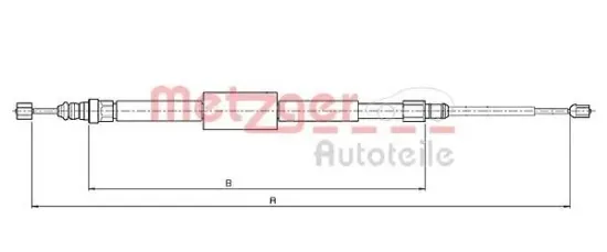 Seilzug, Feststellbremse METZGER 10.6688 Bild Seilzug, Feststellbremse METZGER 10.6688