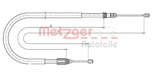 Seilzug, Feststellbremse METZGER 10.6699 Bild Seilzug, Feststellbremse METZGER 10.6699