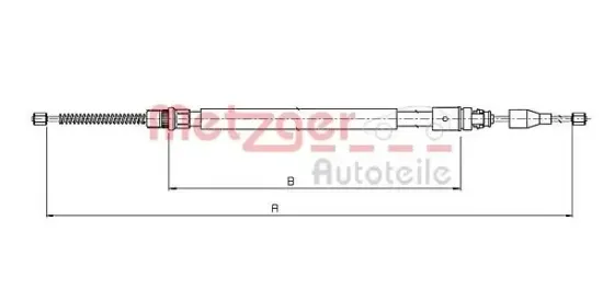 Seilzug, Feststellbremse METZGER 10.6774 Bild Seilzug, Feststellbremse METZGER 10.6774