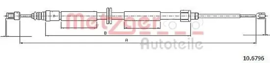 Seilzug, Feststellbremse METZGER 10.6796 Bild Seilzug, Feststellbremse METZGER 10.6796