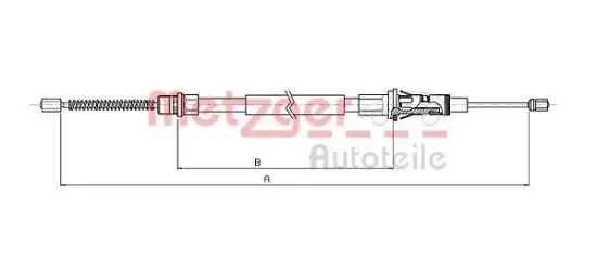 Seilzug, Feststellbremse METZGER 10.6853 Bild Seilzug, Feststellbremse METZGER 10.6853