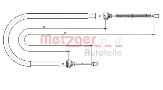 Seilzug, Feststellbremse METZGER 10.6892 Bild Seilzug, Feststellbremse METZGER 10.6892