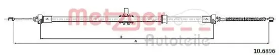 Seilzug, Feststellbremse hinten links hinten rechts METZGER AUTOTEILE 10.6896 Bild Seilzug, Feststellbremse hinten links hinten rechts METZGER AUTOTEILE 10.6896