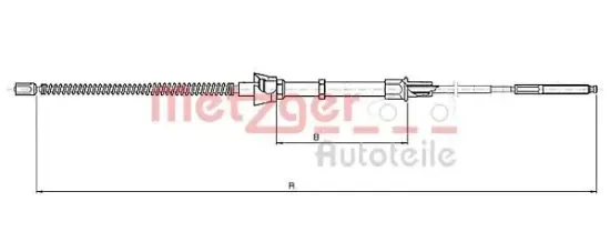 Seilzug, Feststellbremse METZGER 10.7136 Bild Seilzug, Feststellbremse METZGER 10.7136