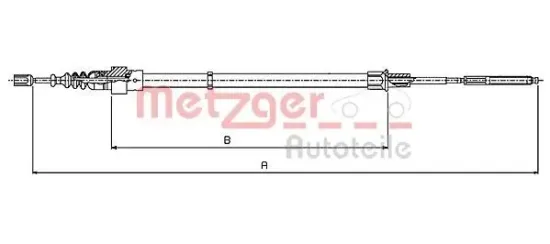 Seilzug, Feststellbremse METZGER 10.7137 Bild Seilzug, Feststellbremse METZGER 10.7137