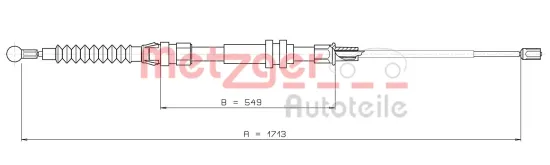 Seilzug, Feststellbremse METZGER 10.7432 Bild Seilzug, Feststellbremse METZGER 10.7432