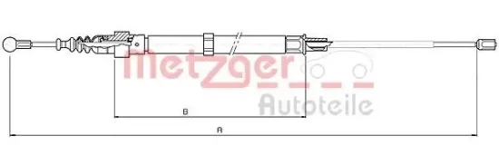 Seilzug, Feststellbremse METZGER 10.7508 Bild Seilzug, Feststellbremse METZGER 10.7508