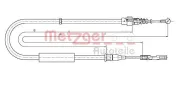 Seilzug, Feststellbremse hinten links hinten links hinten rechts METZGER AUTOTEILE 10.7512