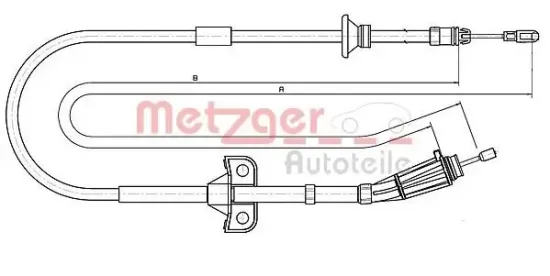 Seilzug, Feststellbremse METZGER 10.8189 Bild Seilzug, Feststellbremse METZGER 10.8189