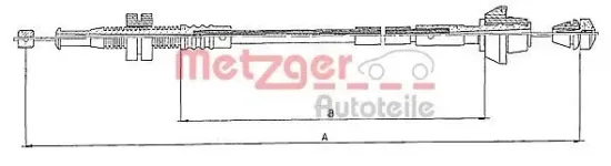 Gaszug METZGER AUTOTEILE 10.0152 Bild Gaszug METZGER AUTOTEILE 10.0152