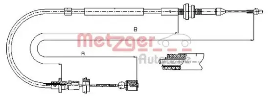 Gaszug METZGER AUTOTEILE 10.0861 Bild Gaszug METZGER AUTOTEILE 10.0861