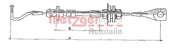 Gaszug METZGER AUTOTEILE 10.090