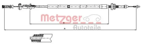 Gaszug METZGER AUTOTEILE 10.0904