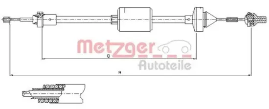 Seilzug, Kupplungsbetätigung METZGER 10.2842 Bild Seilzug, Kupplungsbetätigung METZGER 10.2842