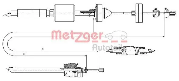 Seilzug, Kupplungsbetätigung METZGER 10.2843