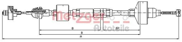 Seilzug, Kupplungsbetätigung METZGER 10.3139