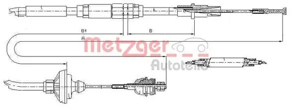 Seilzug, Kupplungsbetätigung METZGER 10.3149