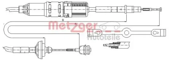 Seilzug, Kupplungsbetätigung METZGER 10.3211 Bild Seilzug, Kupplungsbetätigung METZGER 10.3211