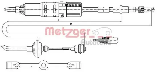 Seilzug, Kupplungsbetätigung METZGER 10.342 Bild Seilzug, Kupplungsbetätigung METZGER 10.342