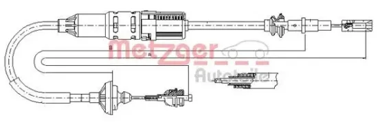 Seilzug, Kupplungsbetätigung METZGER 10.3446 Bild Seilzug, Kupplungsbetätigung METZGER 10.3446