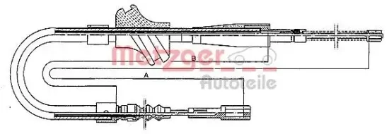 Seilzug, Feststellbremse hinten links hinten rechts METZGER AUTOTEILE 10.409 Bild Seilzug, Feststellbremse hinten links hinten rechts METZGER AUTOTEILE 10.409