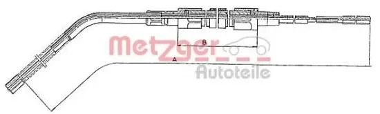 Seilzug, Feststellbremse hinten links hinten rechts METZGER 10.4132 Bild Seilzug, Feststellbremse hinten links hinten rechts METZGER 10.4132