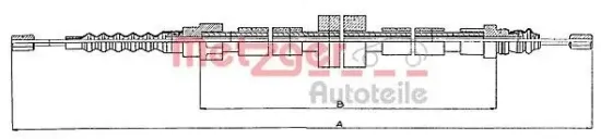 Seilzug, Feststellbremse METZGER 10.679 Bild Seilzug, Feststellbremse METZGER 10.679