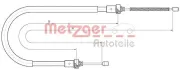 Seilzug, Feststellbremse hinten links hinten rechts METZGER 10.6894