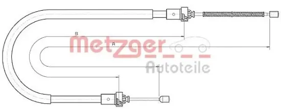 Seilzug, Feststellbremse METZGER 10.6894 Bild Seilzug, Feststellbremse METZGER 10.6894