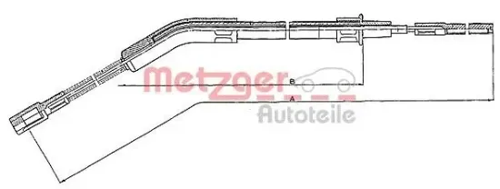 Seilzug, Feststellbremse hinten links hinten rechts METZGER 10.702 Bild Seilzug, Feststellbremse hinten links hinten rechts METZGER 10.702