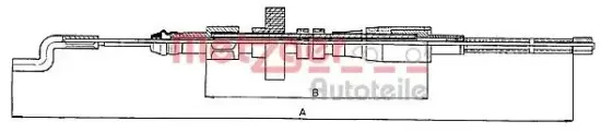 Seilzug, Feststellbremse METZGER 10.7391 Bild Seilzug, Feststellbremse METZGER 10.7391