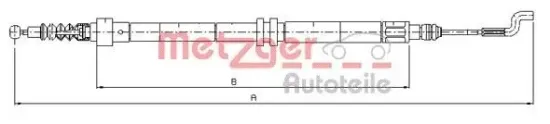 Seilzug, Feststellbremse METZGER 10.7392 Bild Seilzug, Feststellbremse METZGER 10.7392