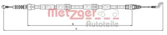 Seilzug, Feststellbremse METZGER 10.7394 Bild Seilzug, Feststellbremse METZGER 10.7394