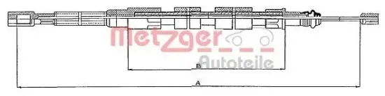 Seilzug, Feststellbremse METZGER 10.739 Bild Seilzug, Feststellbremse METZGER 10.739