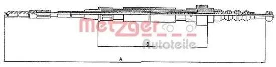 Seilzug, Feststellbremse METZGER 10.7403 Bild Seilzug, Feststellbremse METZGER 10.7403