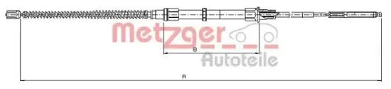 Seilzug, Feststellbremse METZGER 10.7405 Bild Seilzug, Feststellbremse METZGER 10.7405