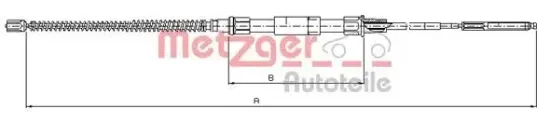 Seilzug, Feststellbremse METZGER 10.7407 Bild Seilzug, Feststellbremse METZGER 10.7407