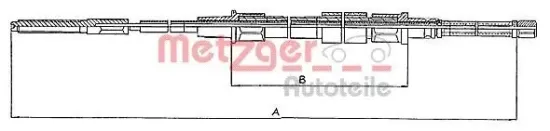 Seilzug, Feststellbremse METZGER 10.740 Bild Seilzug, Feststellbremse METZGER 10.740