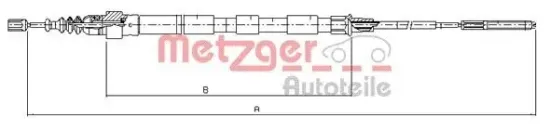 Seilzug, Feststellbremse METZGER 10.7410 Bild Seilzug, Feststellbremse METZGER 10.7410