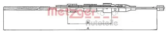 Seilzug, Feststellbremse METZGER 10.744 Bild Seilzug, Feststellbremse METZGER 10.744