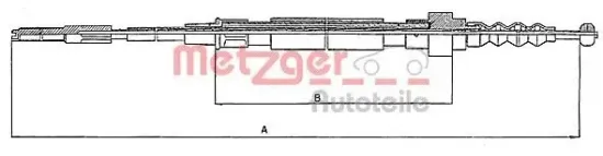 Seilzug, Feststellbremse METZGER 10.7471 Bild Seilzug, Feststellbremse METZGER 10.7471