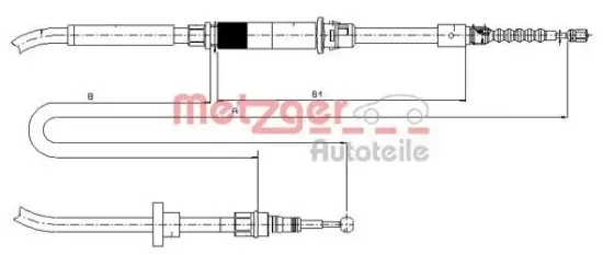 Seilzug, Feststellbremse METZGER 10.7484 Bild Seilzug, Feststellbremse METZGER 10.7484