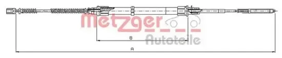 Seilzug, Feststellbremse METZGER 10.7493 Bild Seilzug, Feststellbremse METZGER 10.7493