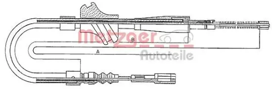 Seilzug, Feststellbremse METZGER 10.7501 Bild Seilzug, Feststellbremse METZGER 10.7501