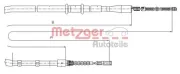 Seilzug, Feststellbremse hinten links hinten rechts METZGER 10.7503