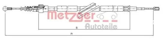 Seilzug, Feststellbremse METZGER 10.7506 Bild Seilzug, Feststellbremse METZGER 10.7506