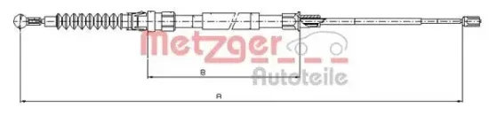 Seilzug, Feststellbremse METZGER 10.7518 Bild Seilzug, Feststellbremse METZGER 10.7518