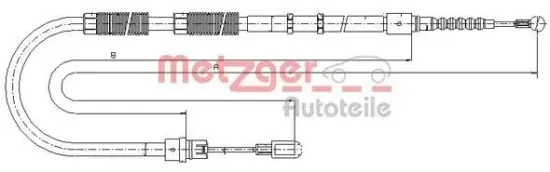 Seilzug, Feststellbremse METZGER 10.7535 Bild Seilzug, Feststellbremse METZGER 10.7535